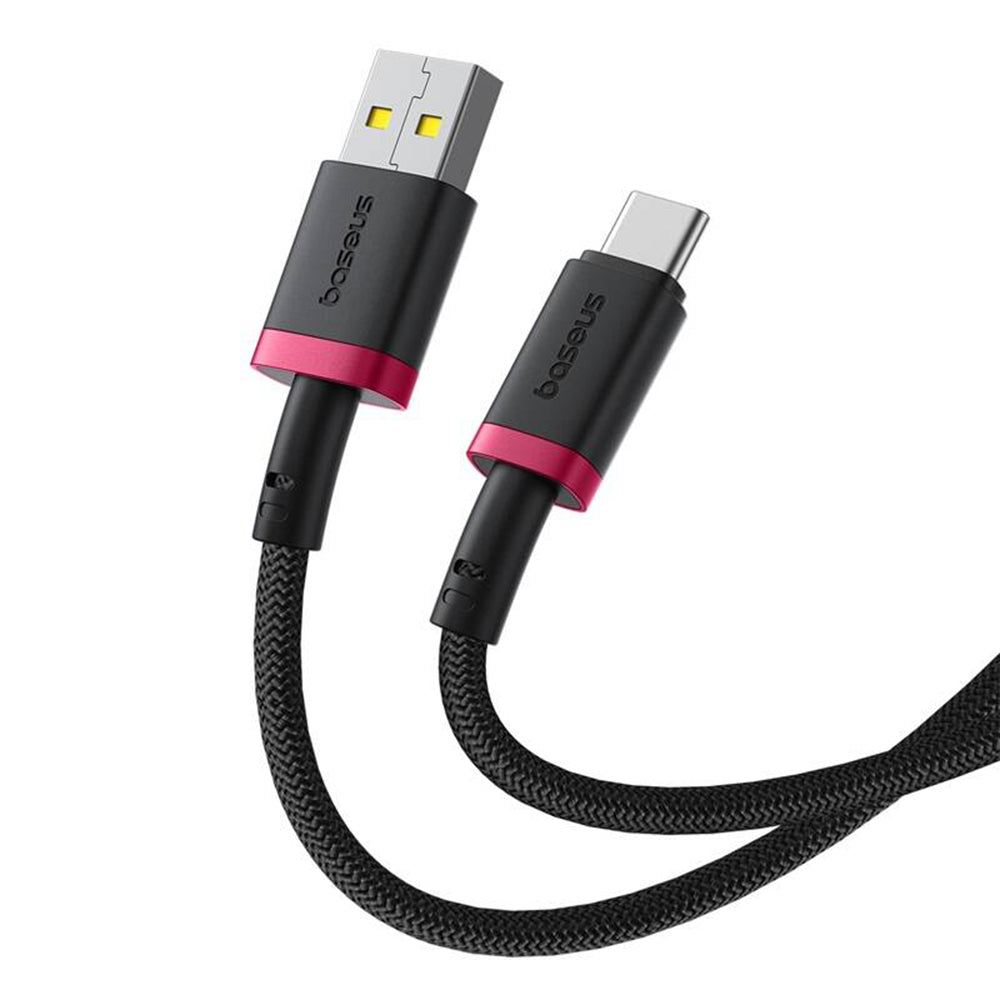 Кабел за данни и зареждане USB-A - USB-C Baseus Dura Series, 60W, 2m, Червен P10377802U01-03