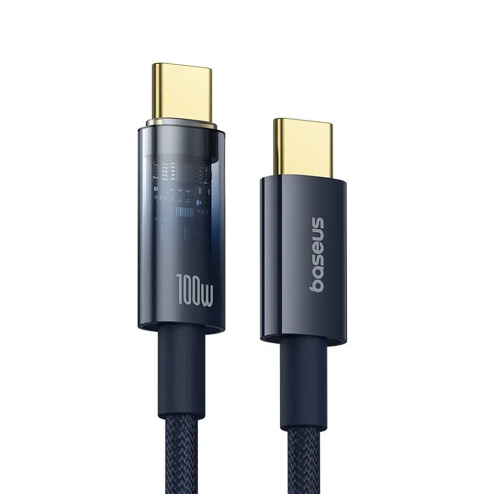 Кабел за данни и зареждане USB-C - USB-C Baseus Explorer, 100W, 1m, Тъмносин P10319704321-00