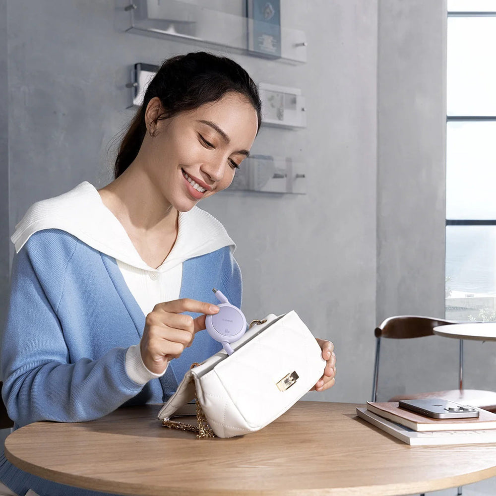 Кабел за данни и зареждане USB-C - USB-C Baseus Free2Pull Mini Retractable, 60W, 1m, Черен P10364500111-01