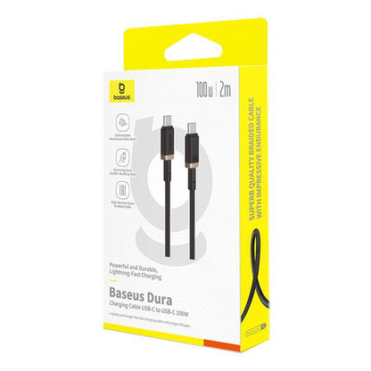 Кабел за данни и зареждане USB-C - USB-C Baseus Dura Series, 100W, 2m, Златист P10377803U01-03