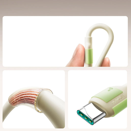 Кабел за данни и зареждане USB-A - USB-C Joyroom S-A53, 30W, 2m, Бежов