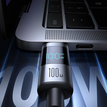 Кабел за данни и зареждане USB-C - USB-C Joyroom S-A16 Pro Prism Display, 100W, 1.2m, Черен