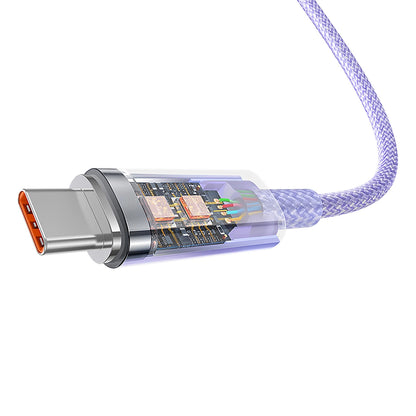 Baseus Explorer USB-A to USB-C Data and Charging Cable, 100W, 1m, Purple CATS010405