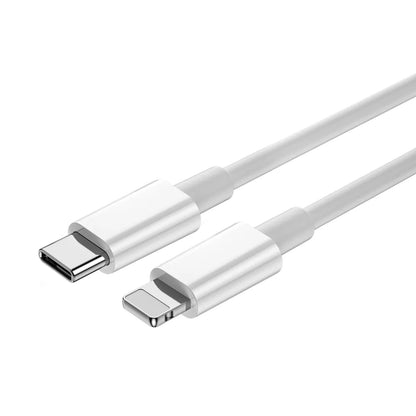 Кабел за данни и зареждане USB-C - Lightning WiWu Wi-C008, 30W, 1.2m, Бял