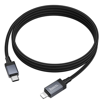 USB-C to Lightning Data and Charging Cable HOCO X118 Display, 27W, 1m, Black
