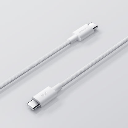 Кабел за данни и зареждане USB-C - USB-C Xiaomi, 60W, 1m, Бял BHR0878GL