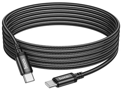 Кабел за данни и зареждане USB-C - USB-C HOCO X91, 60W, 3m, Черен