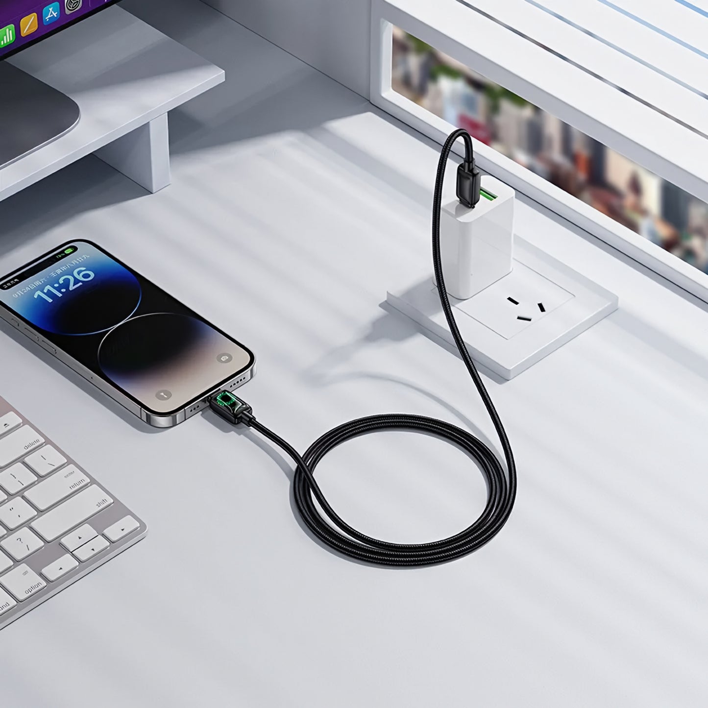 Кабел за данни и зареждане USB-C - Lightning HOCO U146, 30W, 1.2m, Черен