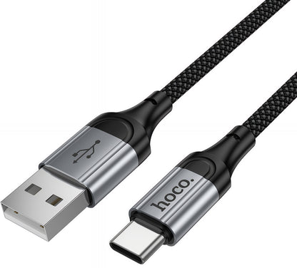 Кабел за данни и зареждане USB-A - USB-C HOCO X121, 18W, 1.5m, Черен