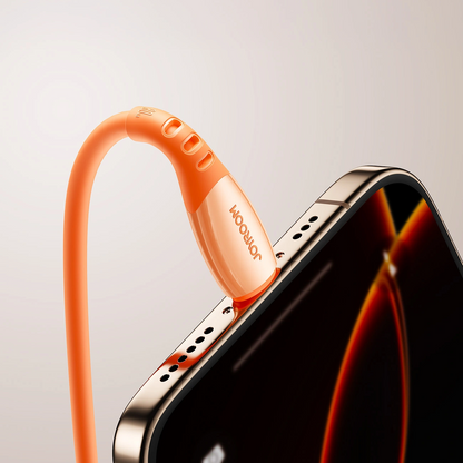 Кабел за данни и зареждане USB-C - Lightning Joyroom S-A59 Vibrant, 30W, 1.2m, Оранжев