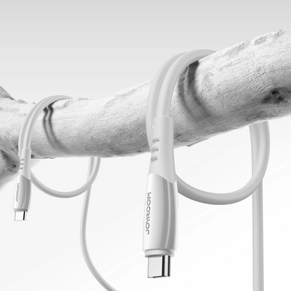 Кабел за данни и зареждане USB-C - USB-C Joyroom S-A59 Vibrant, 60W, 1.2m, Бял