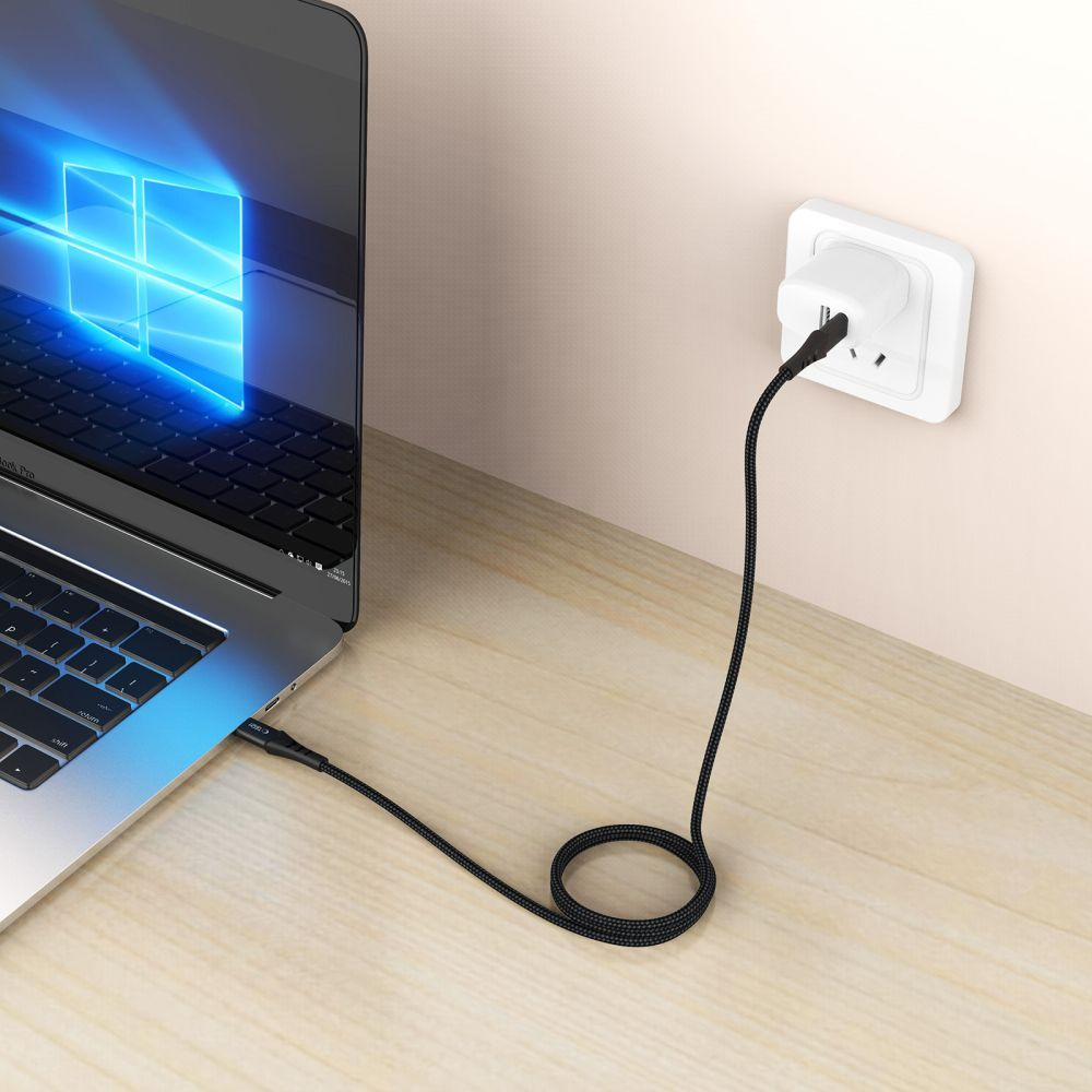 Кабел за данни и зареждане USB-C - USB-C Tech-Protect UB11T Ultraboost, 100W, 2м, Черен