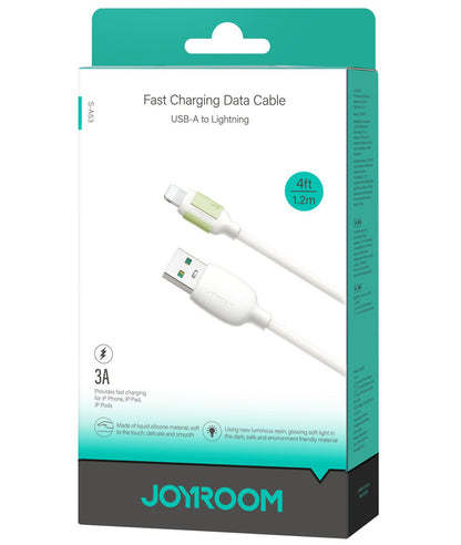 Кабел за данни и зареждане USB-A - Lightning Joyroom S-A53, 18W, 1.2m, Бежов