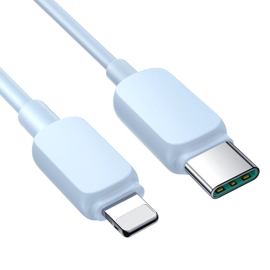 Кабел за данни и зареждане USB-C - Lightning Joyroom S-A14, 20W, 1.2м, Син