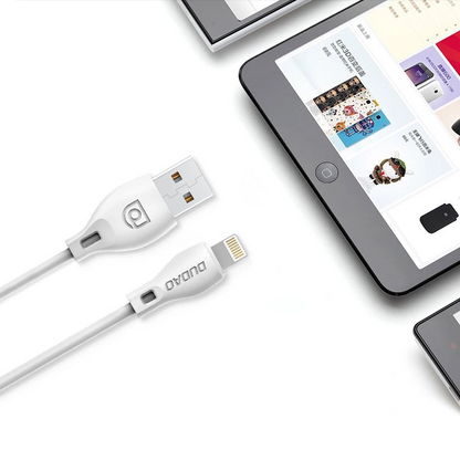 USB-A to Lightning Data and Charging Cable Dudao L4L, 18W, 1m, White
