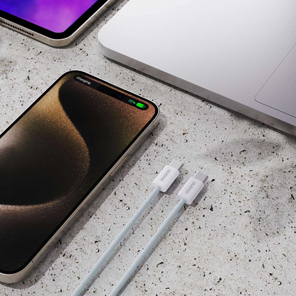 Кабел за данни и зареждане USB-C - USB-C Dudao L6C, 30W, 1м, син