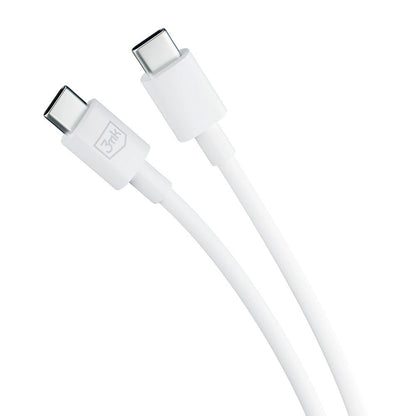 USB-C кабел за данни и зареждане - USB-C 3MK Hyper, 100W, 1,2 м, бял 