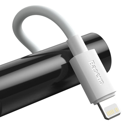 Baseus Simple Wisdom USB-C - Lightning кабел за пренос на данни и зареждане Simple Wisdom, 20W, 1,5 м, комплект 2 броя, бял 