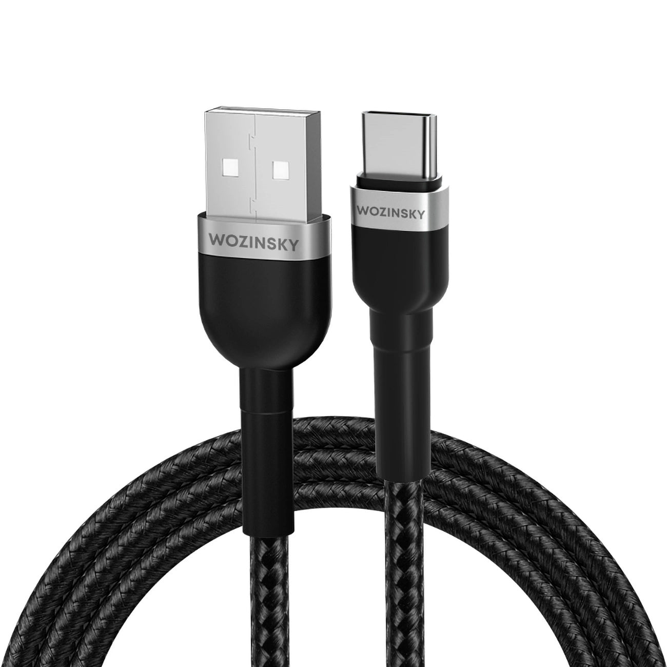 USB-A to USB-C Data and Charging Cable WZK WNBAC1, 20W, 1m, Black