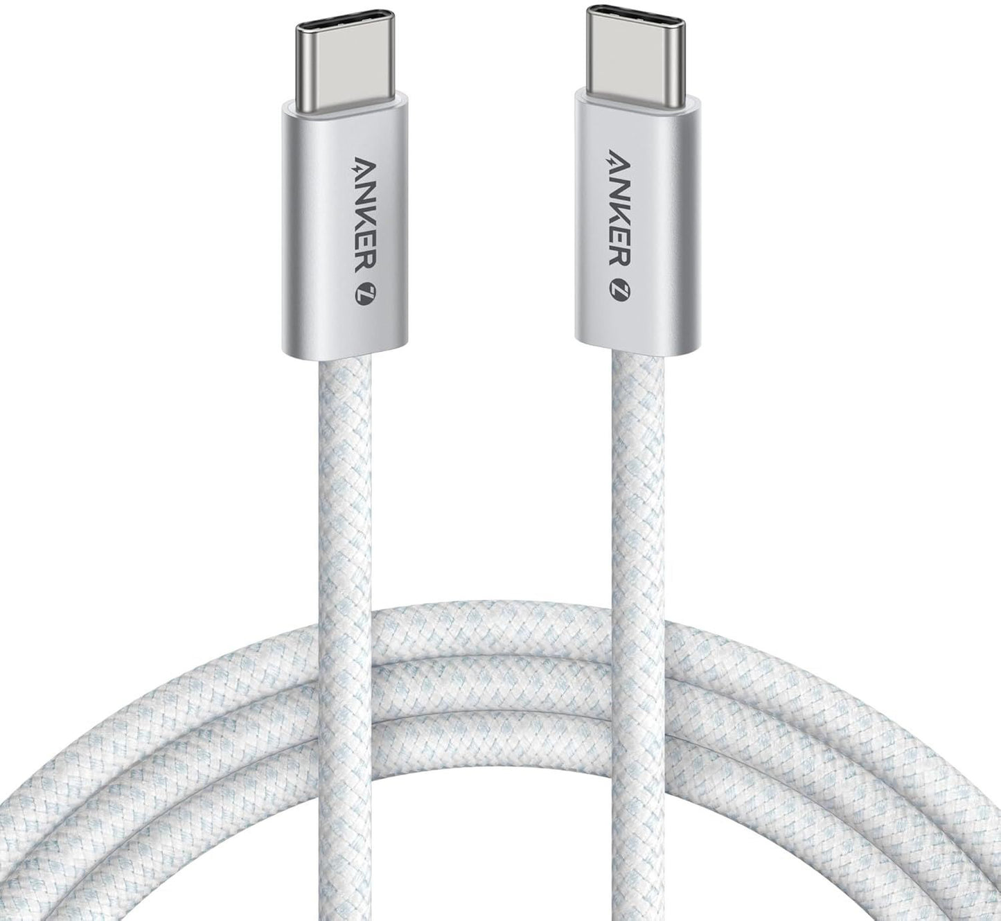 Кабел за данни и зареждане USB-C - USB-C Anker Zolo, 240W, 1m, Бял A8060H21
