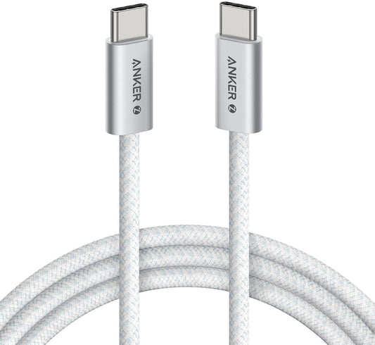 Кабел за данни и зареждане USB-C - USB-C Anker Zolo, 240W, 1m, Бял A8060H21