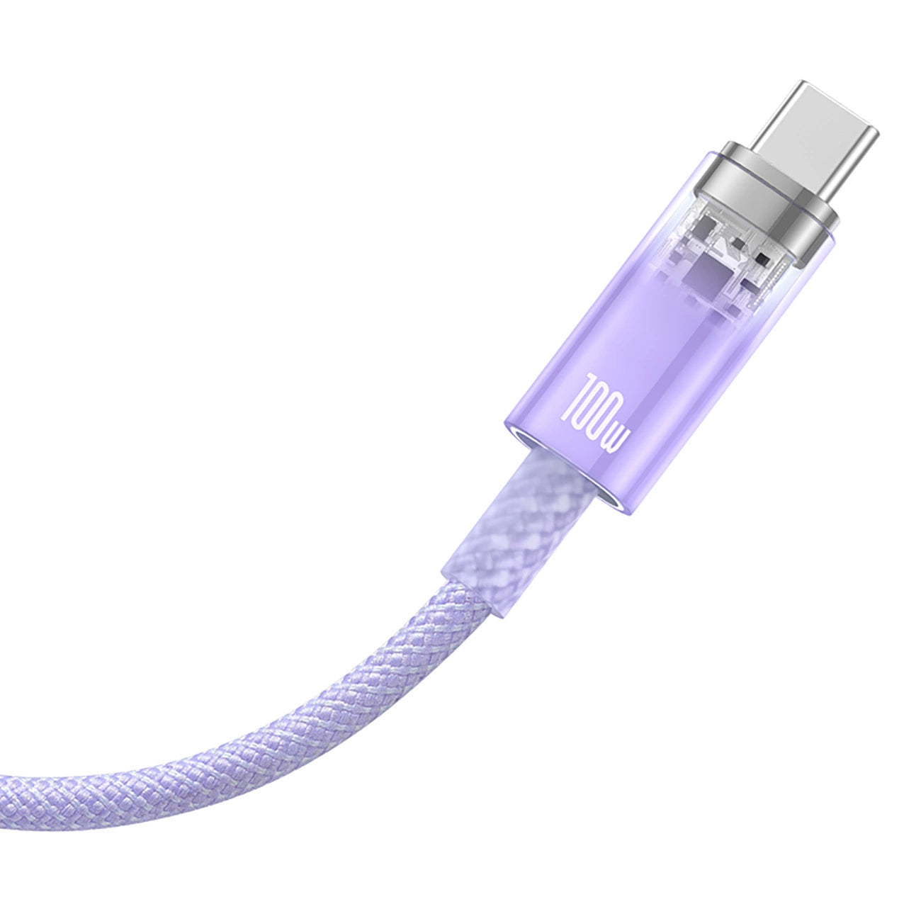 Baseus Explorer USB-A to USB-C Data and Charging Cable, 100W, 1m, Purple CATS010405