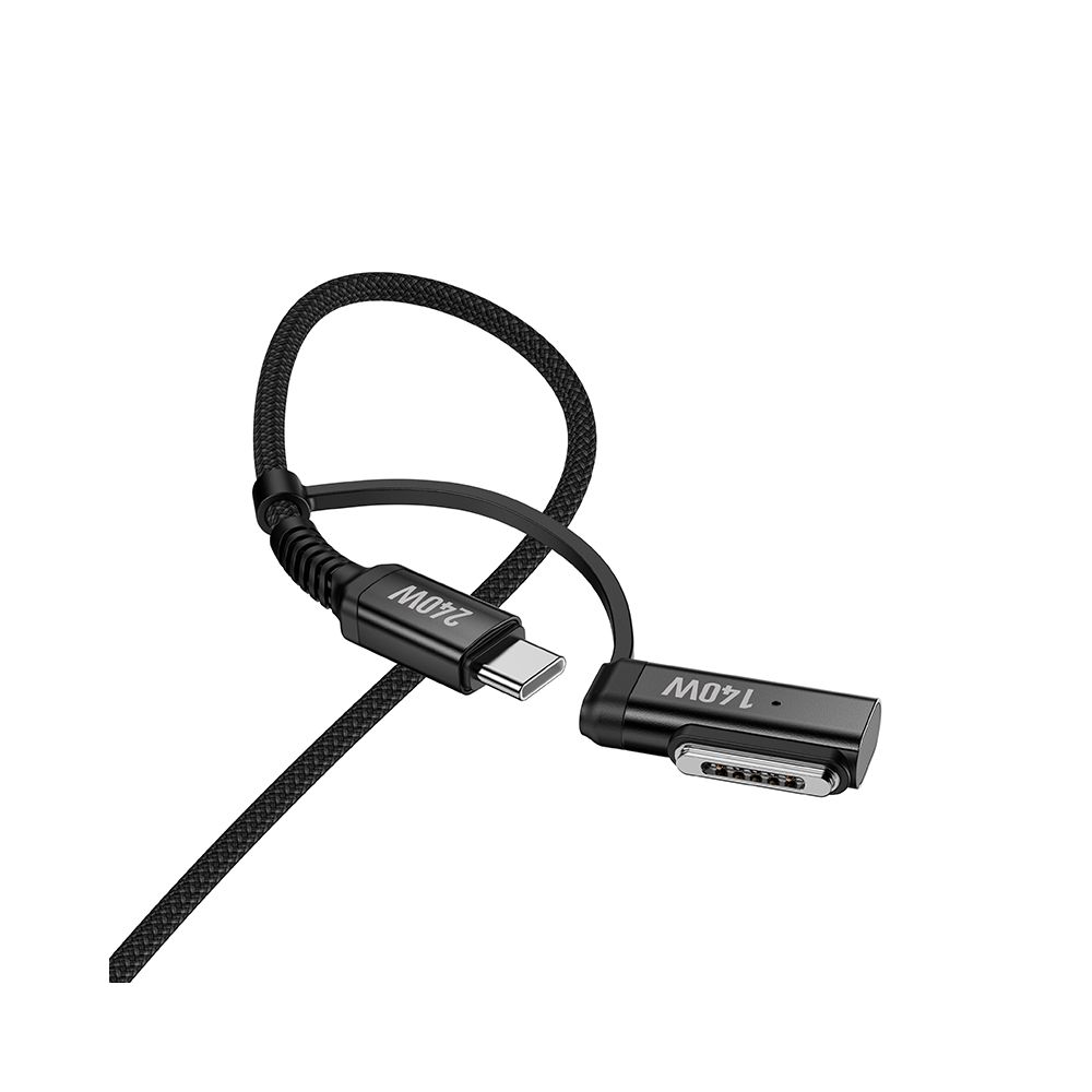 Кабел за зареждане HOCO U142, USB-C - USB-C / MagSafe 3, 240W, 1.8m, Черен