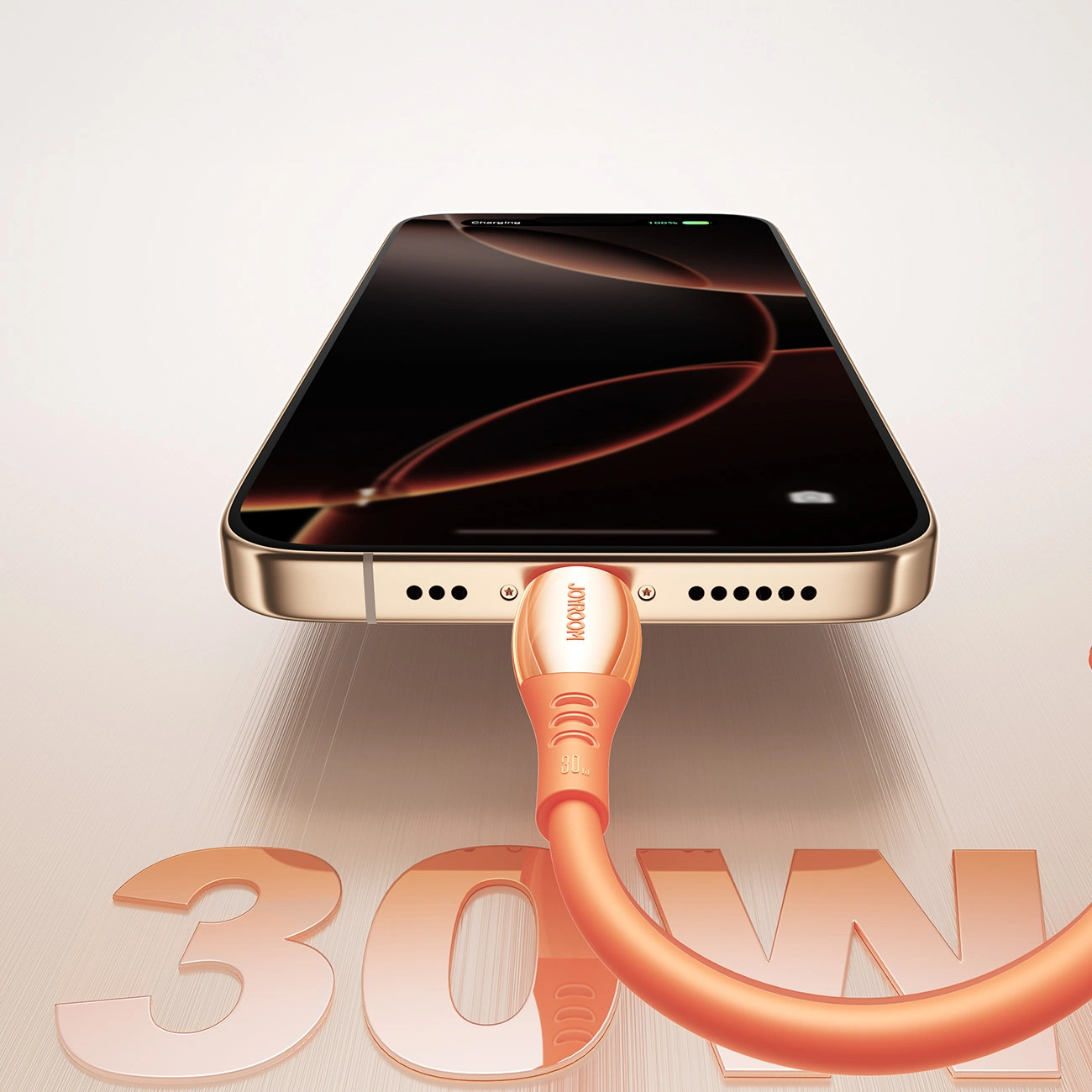 Кабел за данни и зареждане USB-C - Lightning Joyroom S-A59 Vibrant, 30W, 1.2m, Оранжев