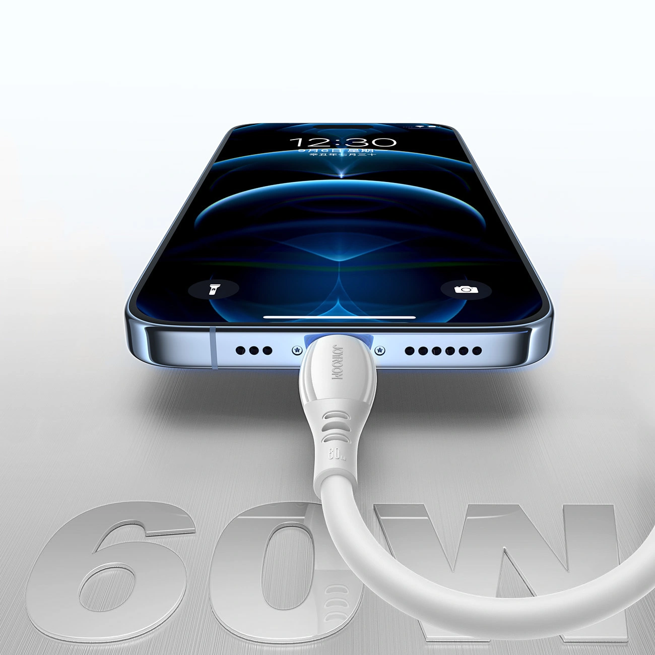 Кабел за данни и зареждане USB-C - USB-C Joyroom S-A59 Vibrant, 60W, 1.2m, Бял