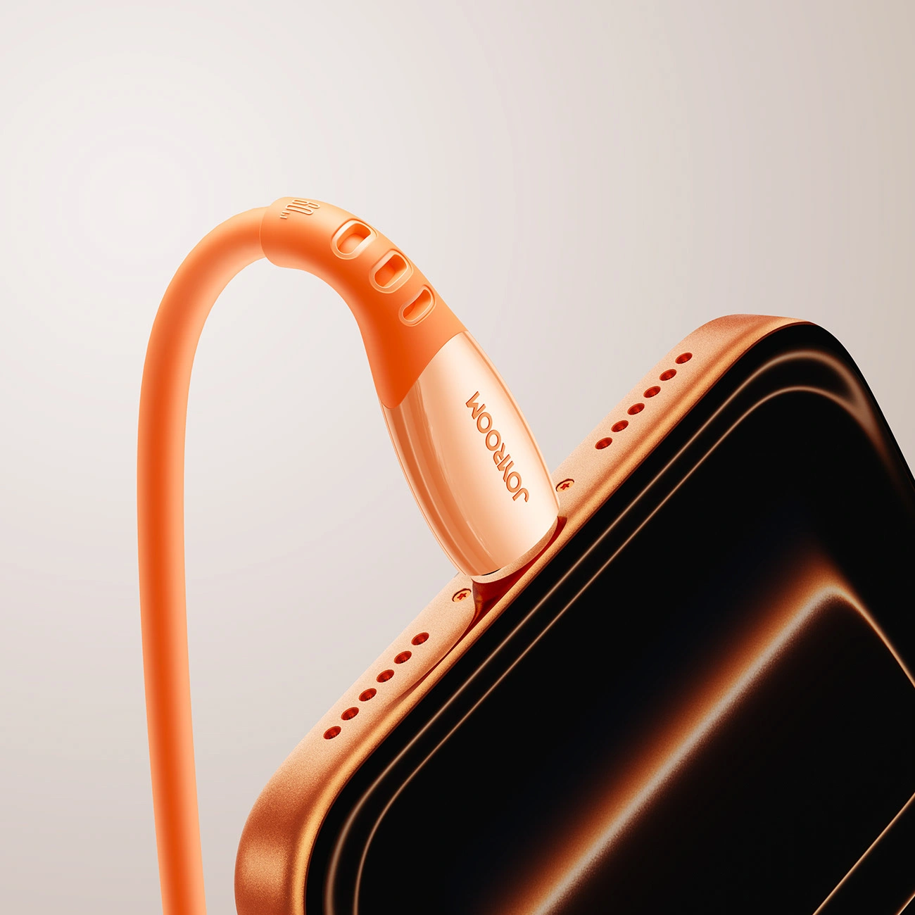 Кабел за данни и зареждане USB-C - USB-C Joyroom S-A59 Vibrant, 60W, 1.2m, Оранжев