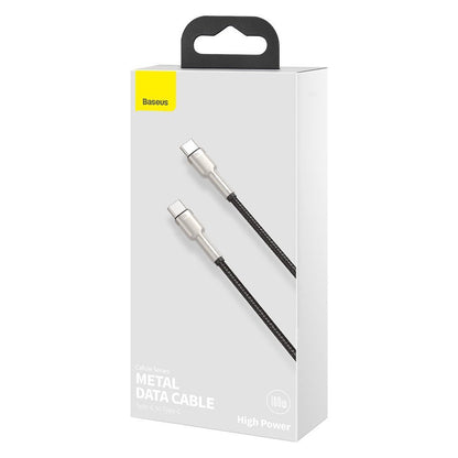 Кабел за данни и зареждане USB-C - USB-C Baseus Cafule, 100W, 2m, Черен CATJK-D01