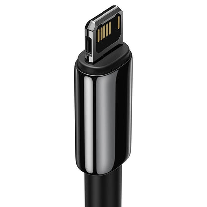 Кабел за данни и зареждане USB-A - Lightning Baseus Tungsten Gold, 20W, 1m, черен CALWJ-01 