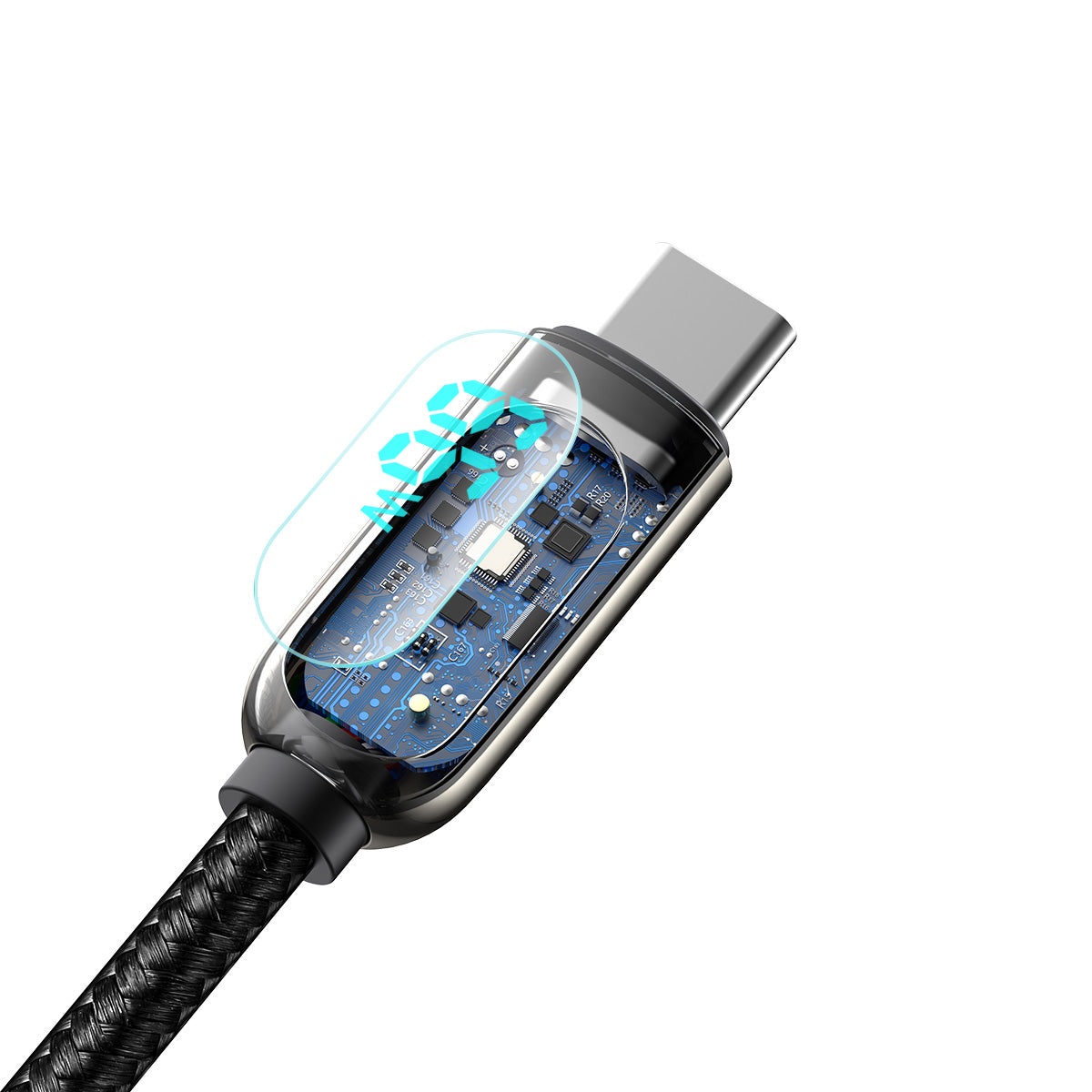 Кабел за данни и зареждане USB-A - USB-C Baseus Display, 66W, 2m, черен CASX020101