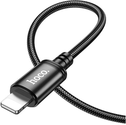 Кабел за данни и зареждане USB-C - Lightning HOCO X89, 27W, 2m, Черен