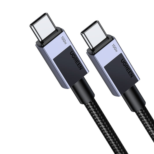Кабел за данни и зареждане USB-C - USB-C UGREEN L512, 100W, 0.5m, Сив
