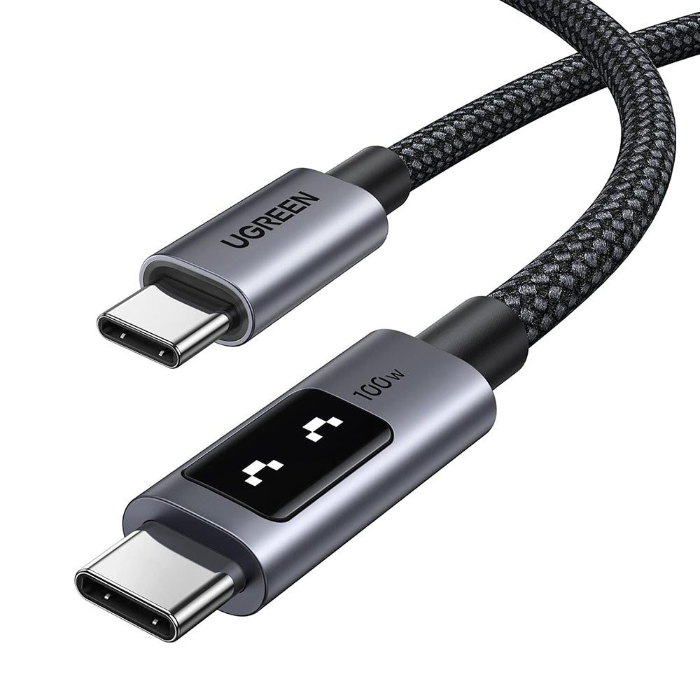 Кабел за данни и зареждане USB-C - USB-C UGREEN L509, 100W, 1m, Сив
