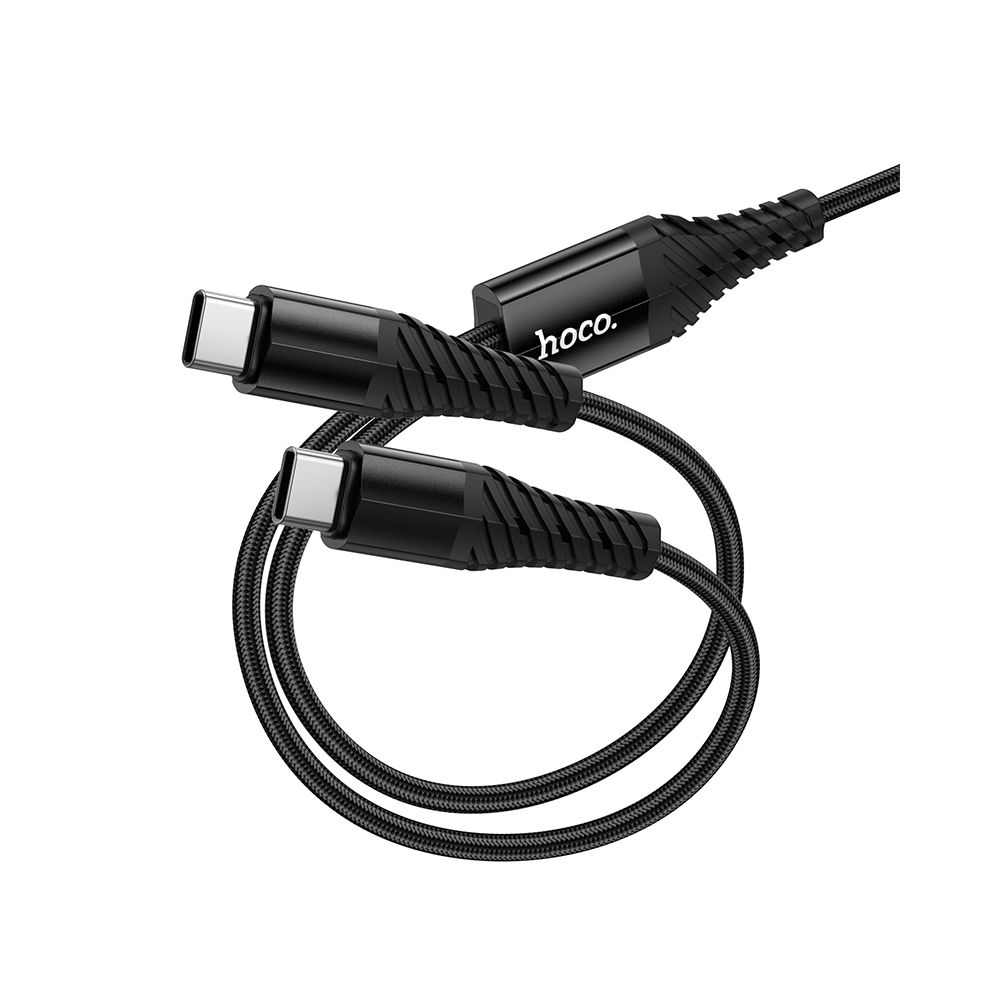 Кабел за зареждане USB-C - 2 x USB-C HOCO X123, 10W, 1m, Черен