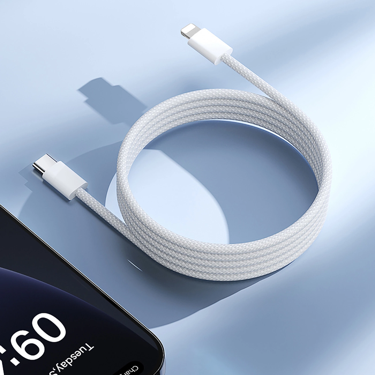 Кабел за данни и зареждане USB-C - Lightning Joyroom S-A45, 30W, 1m, Бял