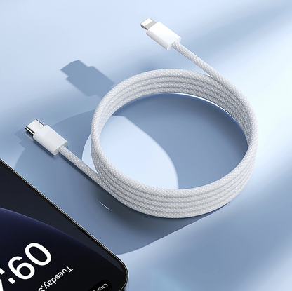 Кабел за данни и зареждане USB-C - Lightning Joyroom S-A45, 30W, 1m, Бял