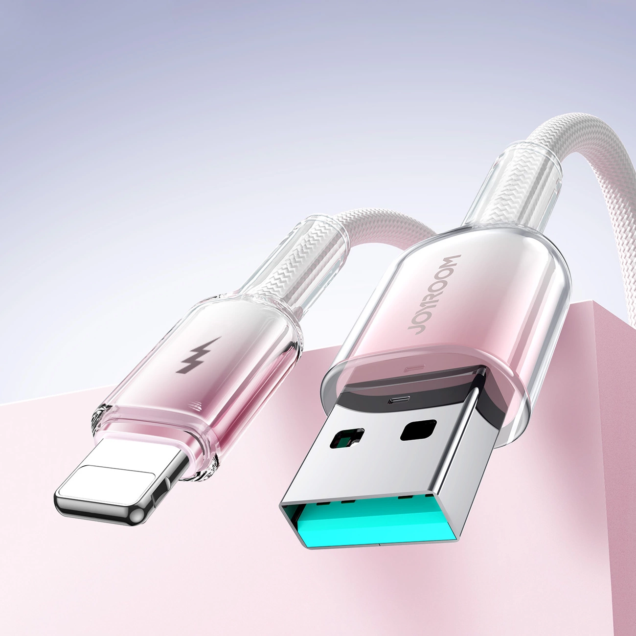 Кабел за данни и зареждане USB-A - Lightning Joyroom S-A42, 18W, 1.2м, бял