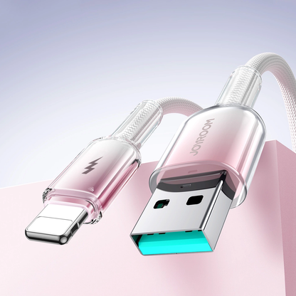Кабел за данни и зареждане USB-A - Lightning Joyroom S-A42, 18W, 1.2м, бял