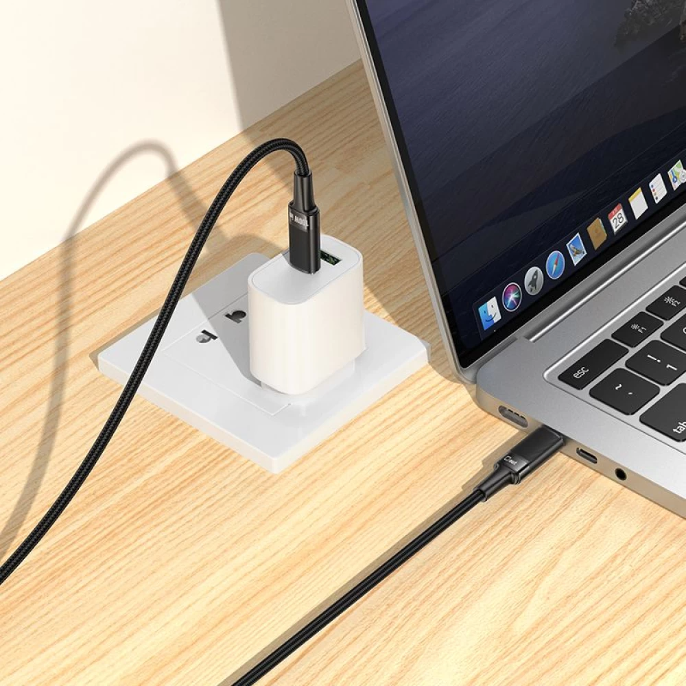 Кабел за данни и зареждане USB-C - USB-C HOCO U153 Extreme, 100W, 1.2м, Черен