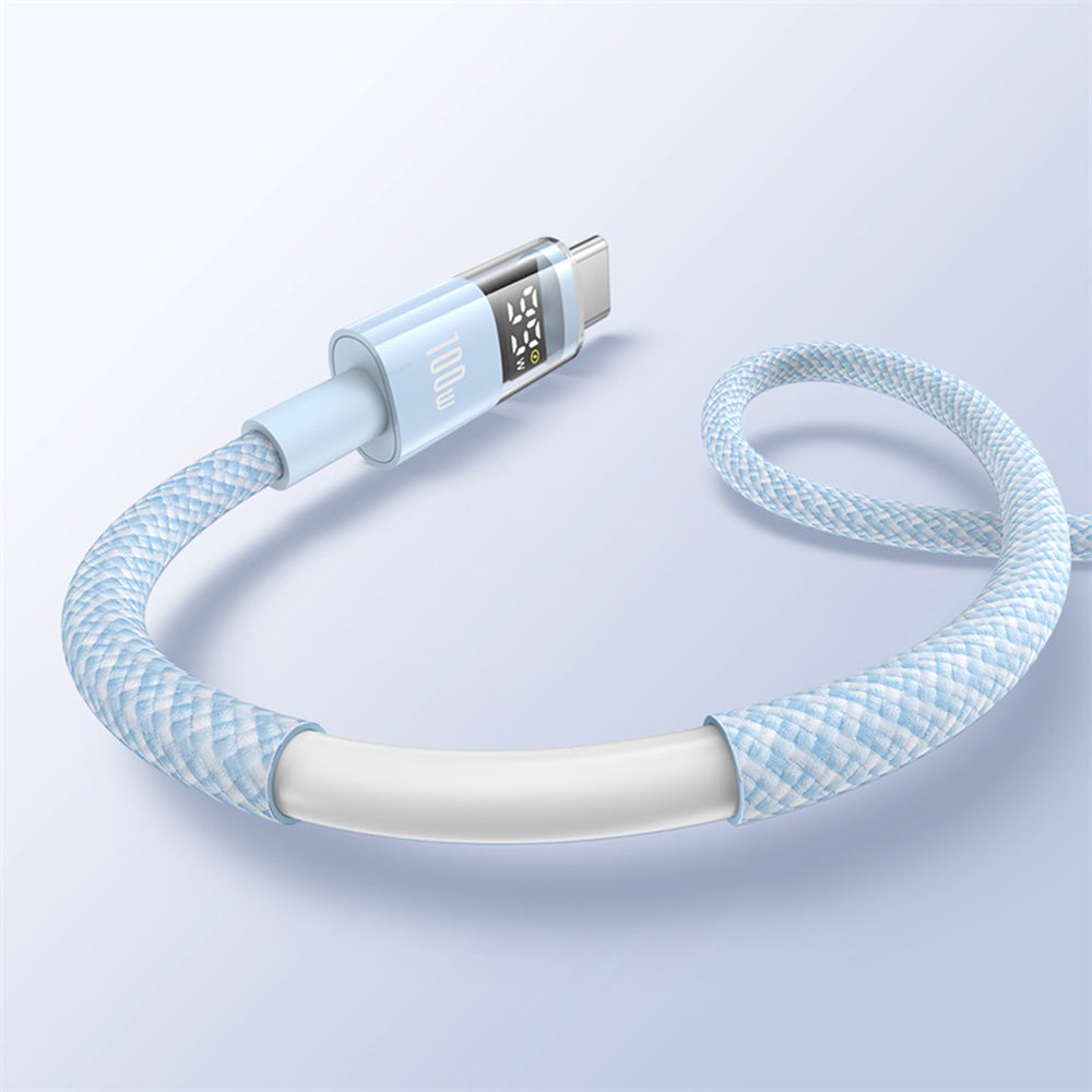 Кабел за данни и зареждане USB-A - USB-C Baseus Display 2, 100W, 1m, Син P10382701311-00