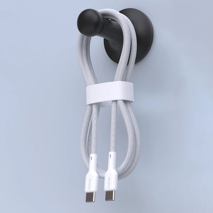 Кабел за данни и зареждане USB-C - USB-C Dudao L9C, 65W, 1m, Бял