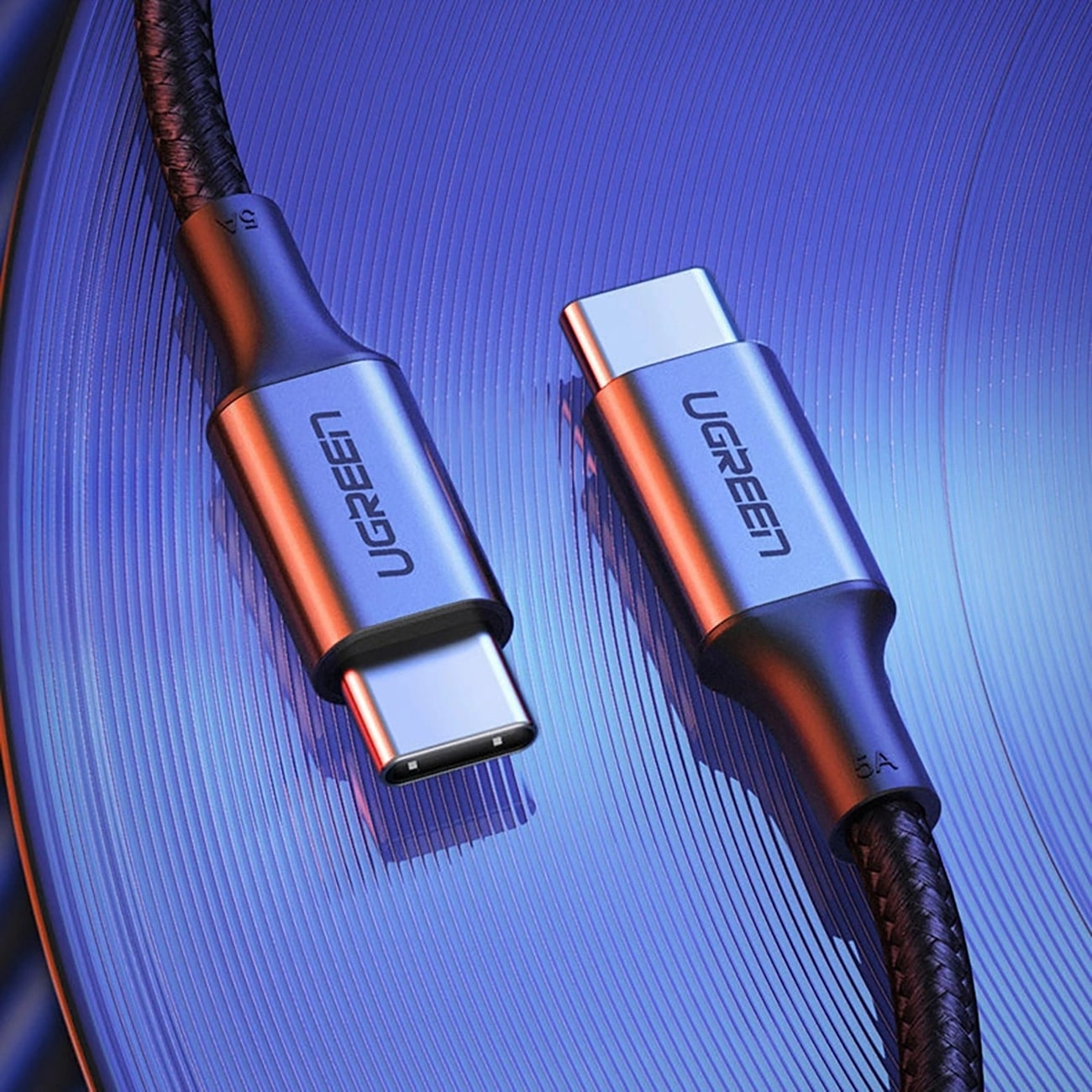 Кабел за данни и зареждане USB-C - USB-C UGREEN US316, 100W, 3m, Сив