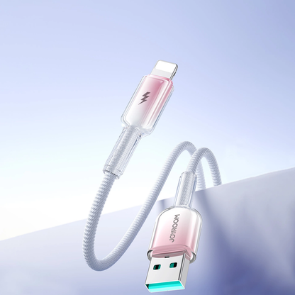 Кабел за данни и зареждане USB-A - Lightning Joyroom S-A42, 18W, 1.2м, бял