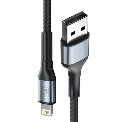 Кабел за данни и зареждане USB-A - Lightning 3MK Hyper N, 12W, 1m, Черен