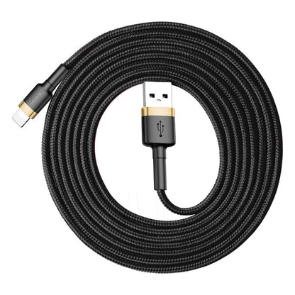 Baseus Cafule USB-A to Lightning Data and Charging Cable, 18W, 2m, Gold CALKLF-CV1