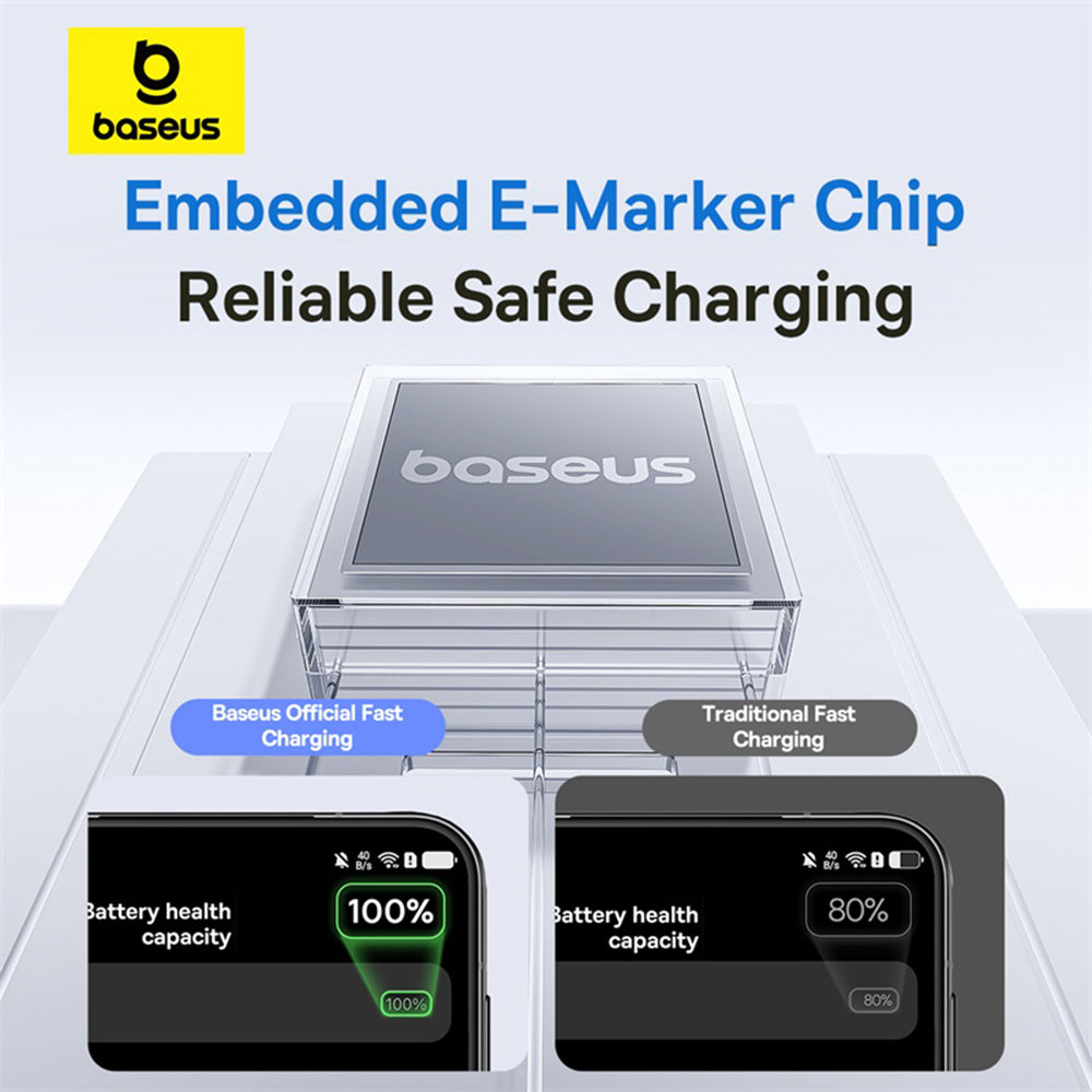 Кабел за данни и зареждане USB-A - Lightning Baseus Display 2, 12W, 1m, Лилав P10382700511-00