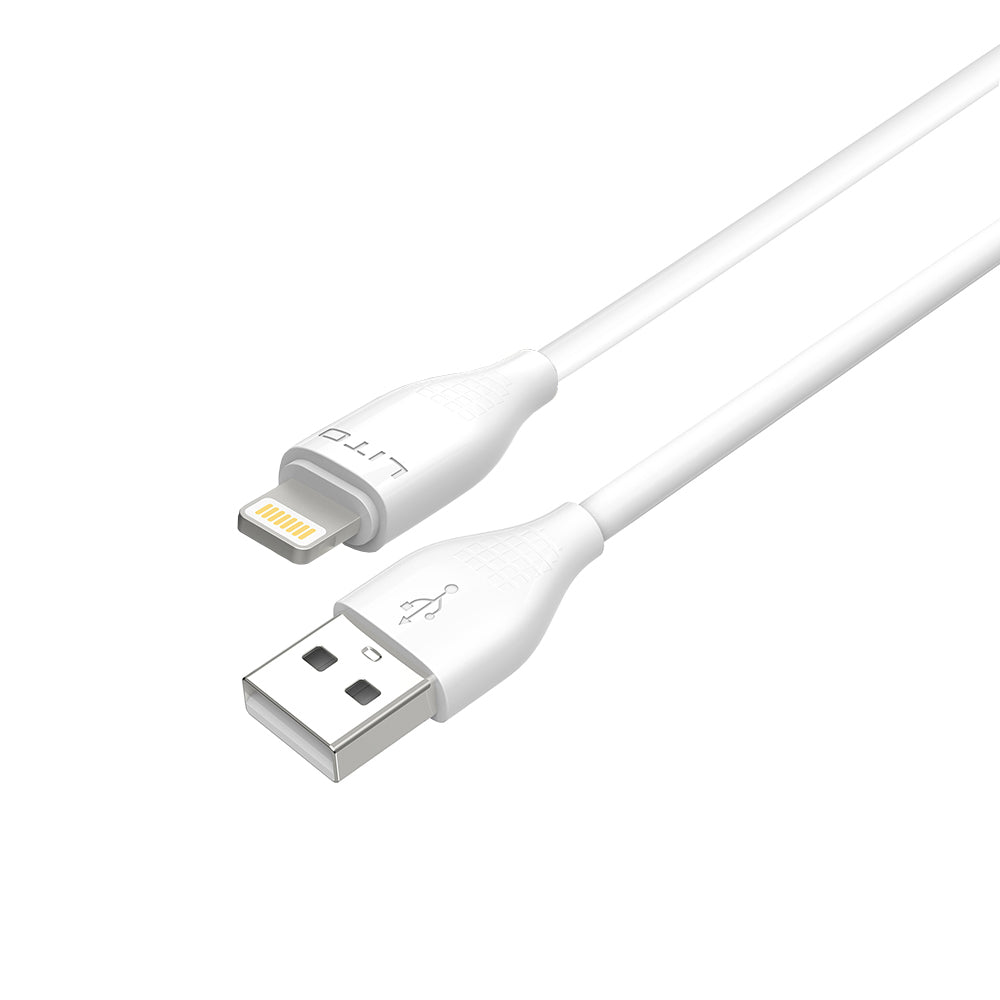 Кабел за данни и зареждане USB-A - Lightning Lito LD03L, 18W, 1m, Бял